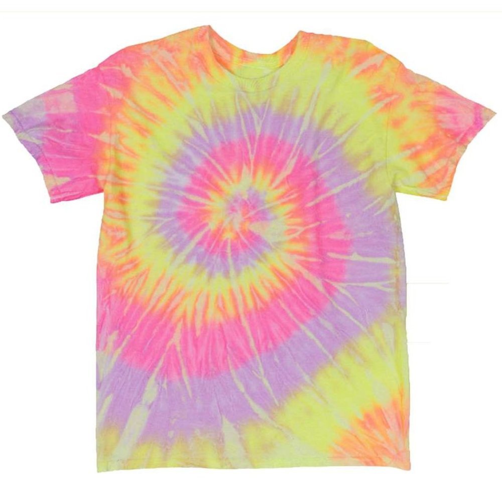 Exclusive Dyenomite Neon Pastel T Shirt Unisex Glow In The Dark Hand Dyed
